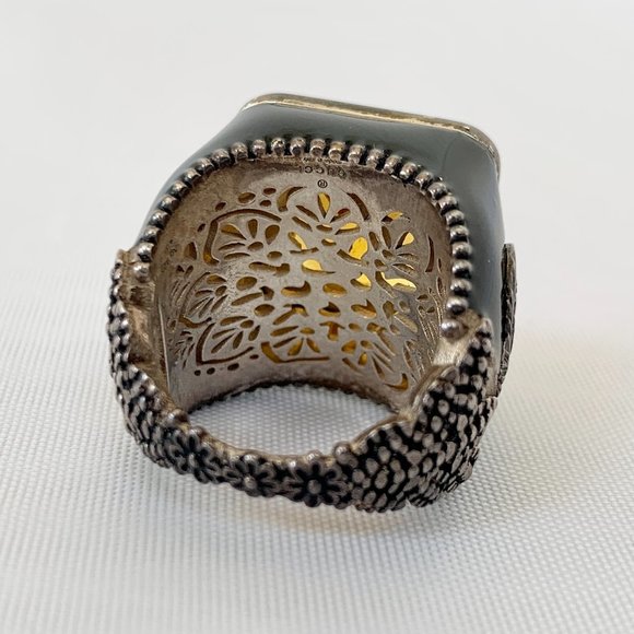 Gucci GG Crystal-embellished Signet Ring in Orange - Picture 6 of 7